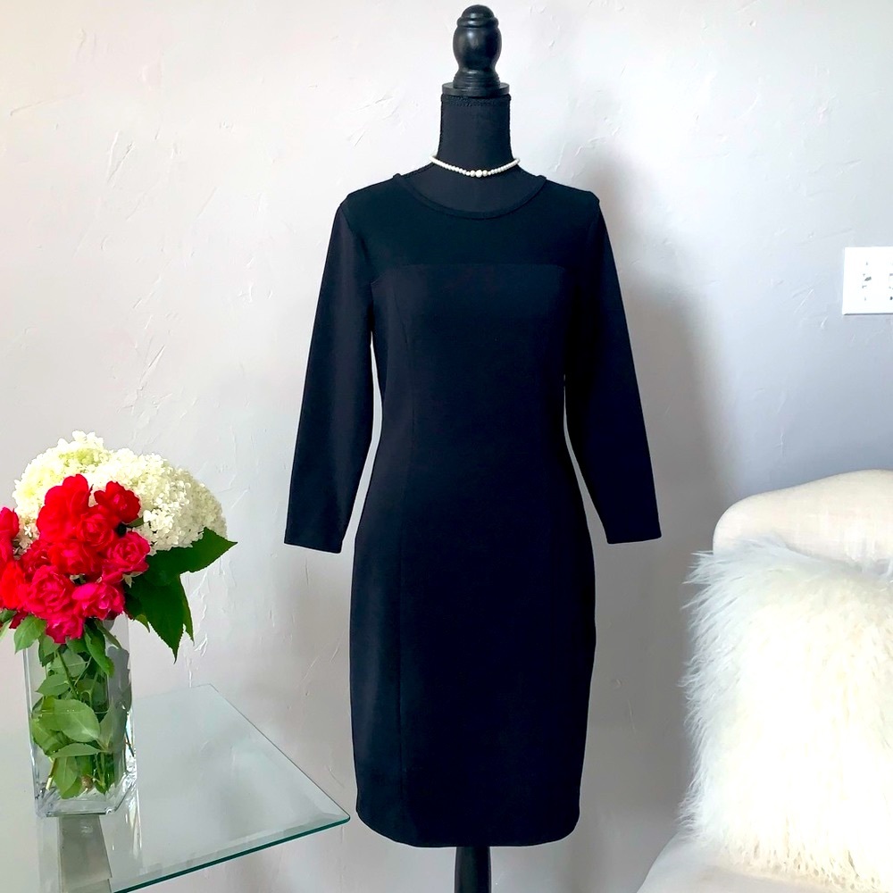 Michael Kors Black Mesh Top Dress